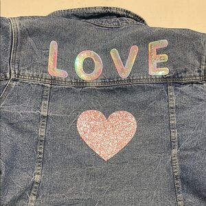Reba Blue Jean Jacket with LOVE Design